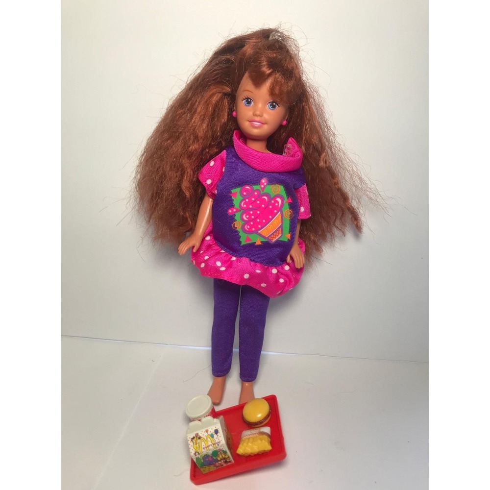 Vintage Mattel Barbie Happy Meal Whitney Stacie Doll And Meal Tray 1993 11476